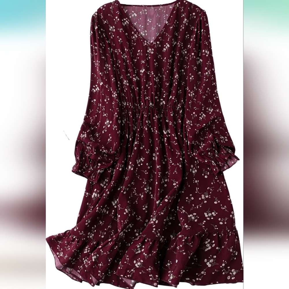 FLOERNS Floral Ruffle Dress